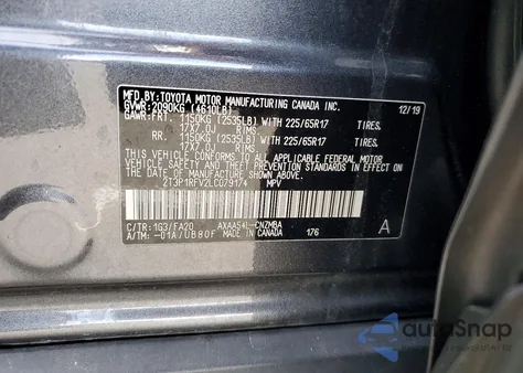 2020 Toyota Rav4 Xle from USA, damaged, VIN 2T3P1RFV2LC079174